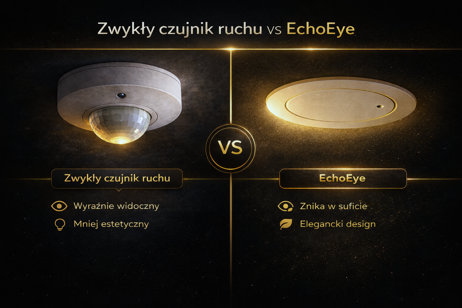 Porównanie wizualne czujnika PIR i EchoEye